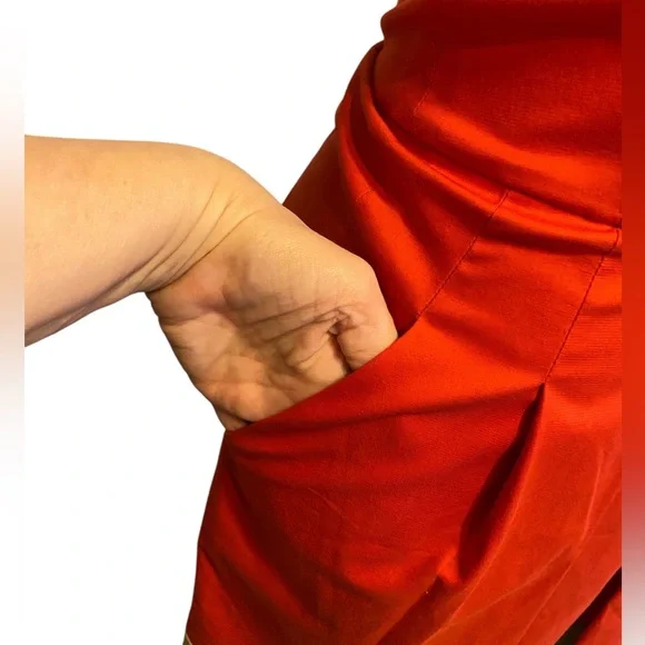 Akris Red Sleeveless Fit & Flare Dress Women’s Size 8 - Picture 6 of 14